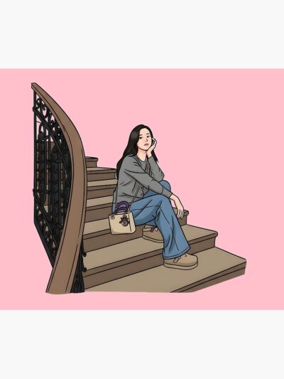 Alternative view of Hot Jisoo Kim Blackpink Tapestry