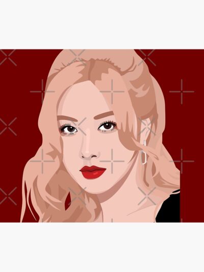 Alternative view of Rose Blackpink In A Stunning Vector Digital Portrait Tapestry