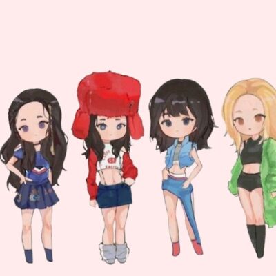 Alternative view of Blackpink Chibi Fan Art Cute Kawaii K Pop Cartoon Aesthetic Tote Bag