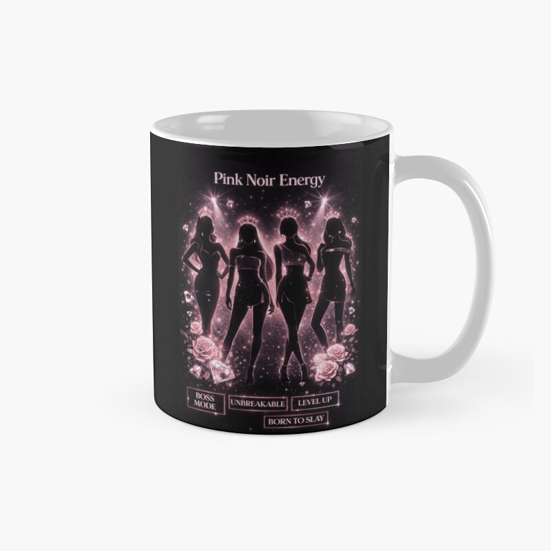 Pink Noir Energy Feminine Power Aesthetic Luxury Art Mug