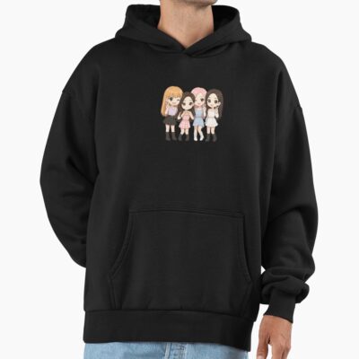 Alternative view of Kpop Girl Group Blackpink Lisa Jennie Rose And Jisoo Chibi Anime Art Sugarcase Hoodie